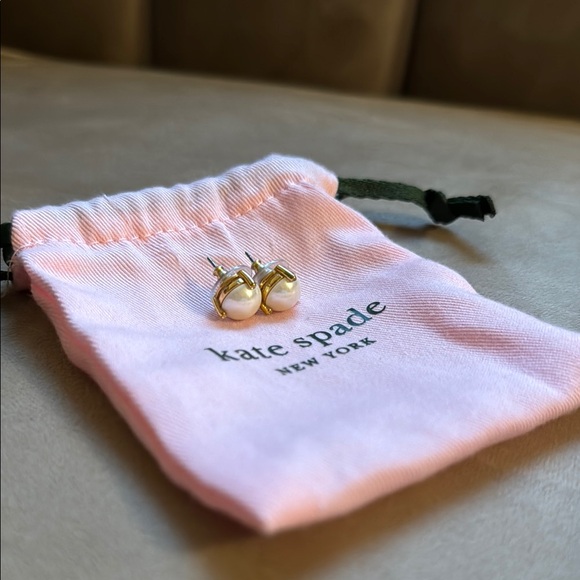 Kate Spade Gold and Pearl Earrings - Picture 2 of 3